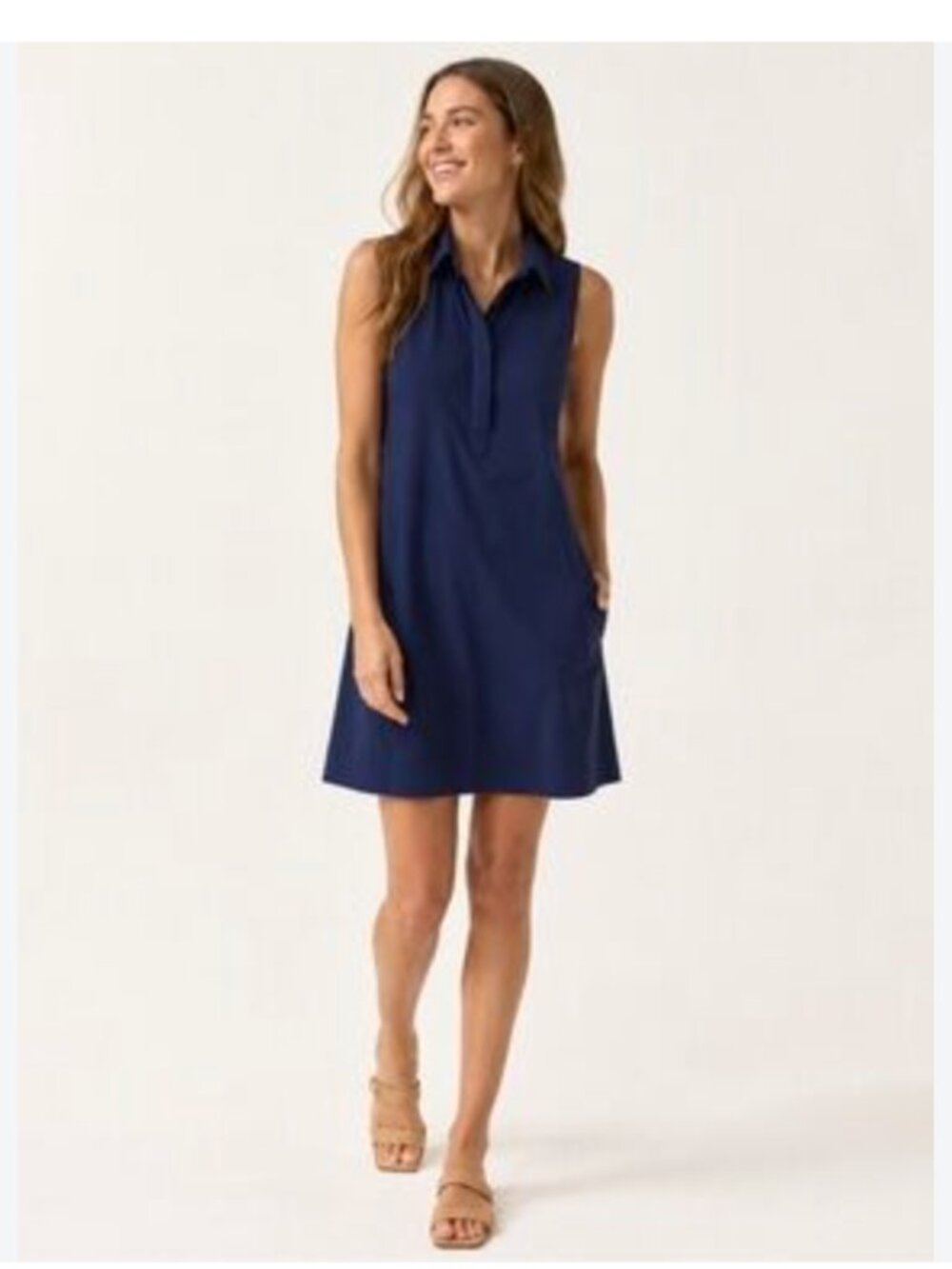 Vineyard Vines Polo Dress Navy blue tank l large short